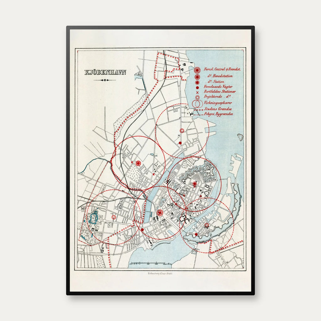 København 1886 - Brandvæsenets plan – billede 1