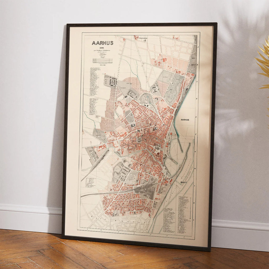 Aarhus 1899 - Historisk Bykort - Plakat – billede 2