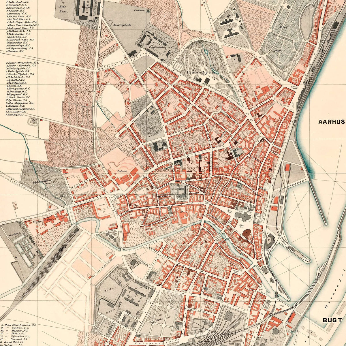 Aarhus 1899 - Historisk Bykort - Plakat – billede 4