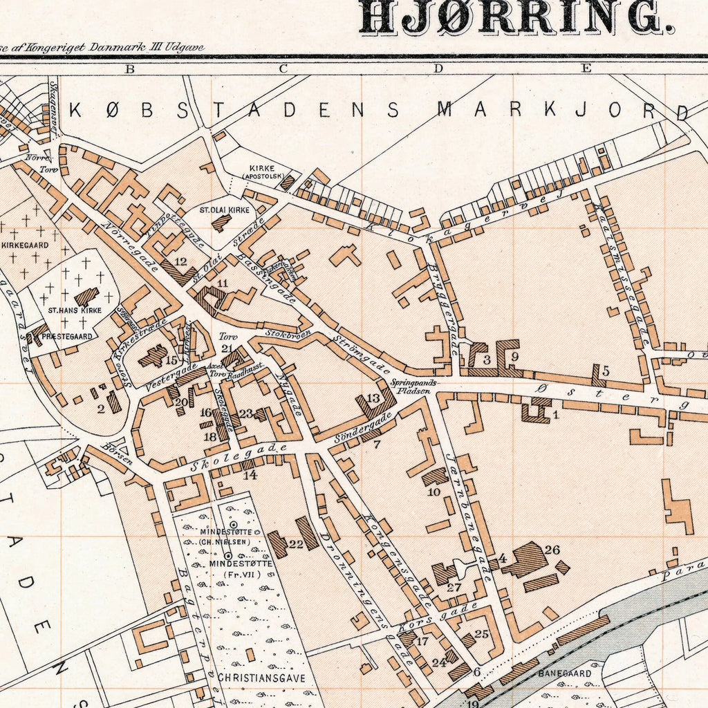 Hjørring Bykort 1899 - Klassisk byplanlægning – billede 4