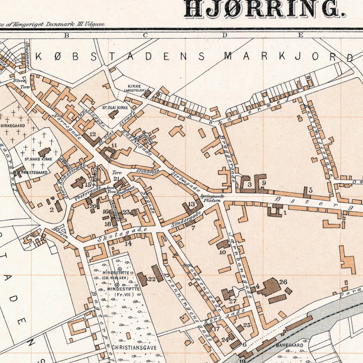 Hjørring Bykort 1899 - Klassisk byplanlægning – billede 4