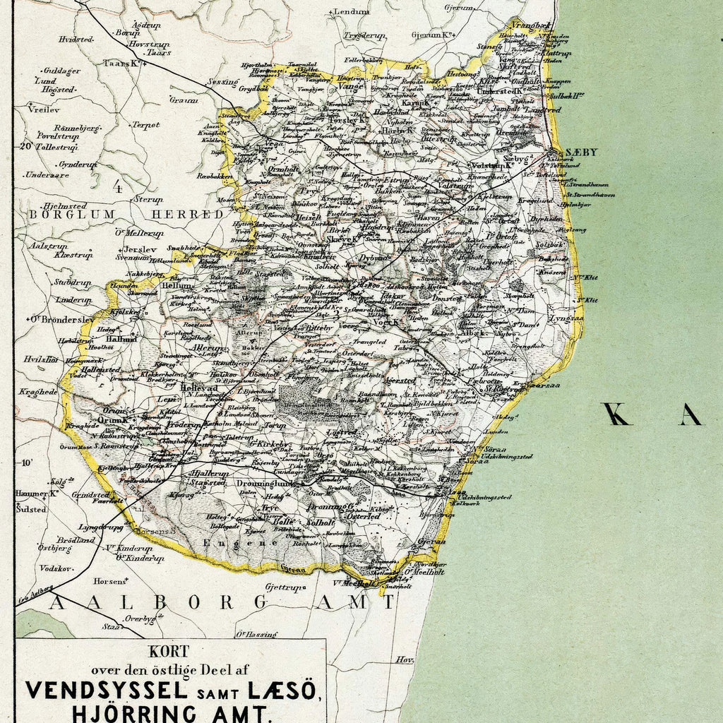 Vendsyssel 1873 - Kort over østlige del og Læsø – billede 4