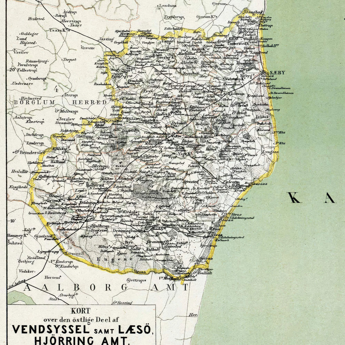 Vendsyssel 1873 - Kort over østlige del og Læsø – billede 4