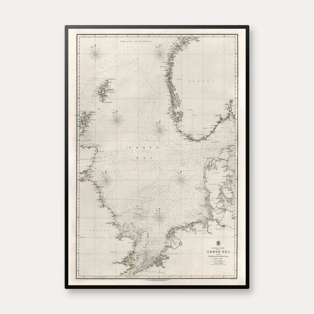 Nordsøen 1855 - Engelsk søkort – billede 1