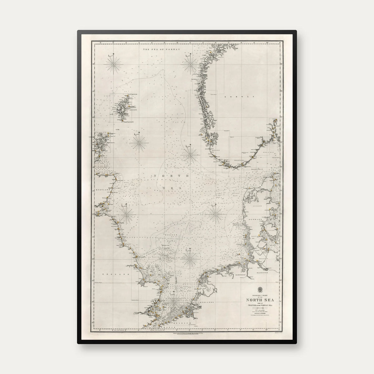 Nordsøen 1855 - Engelsk søkort – billede 1