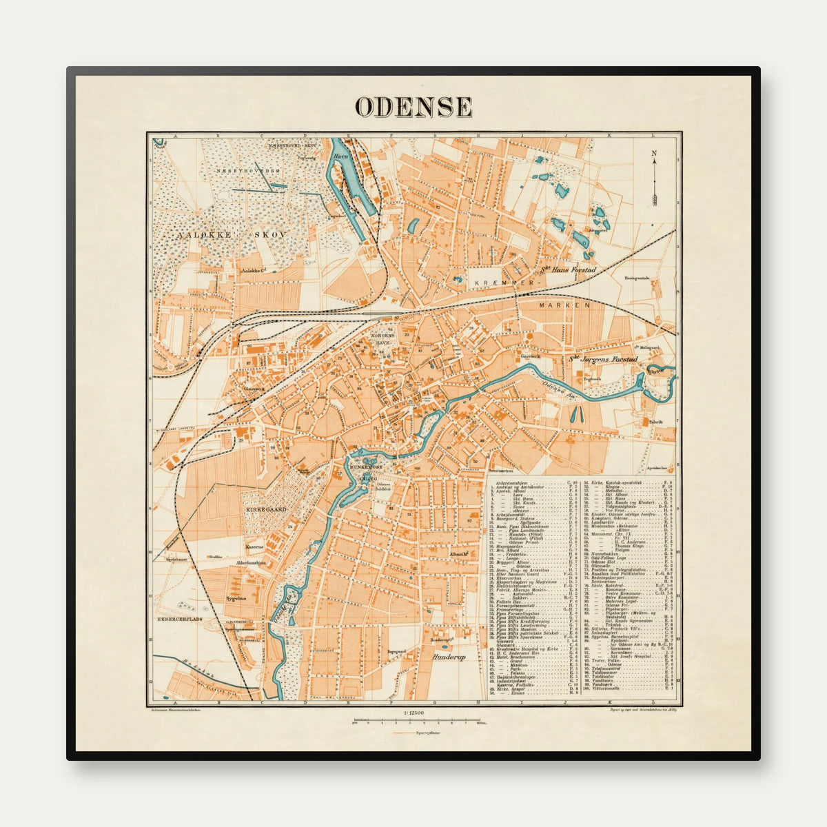 Odense by 1921 - Bykort – billede 1