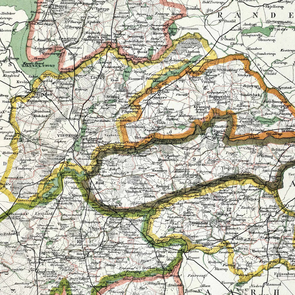 Viborg Amt Øst 1873 - Kort – billede 4