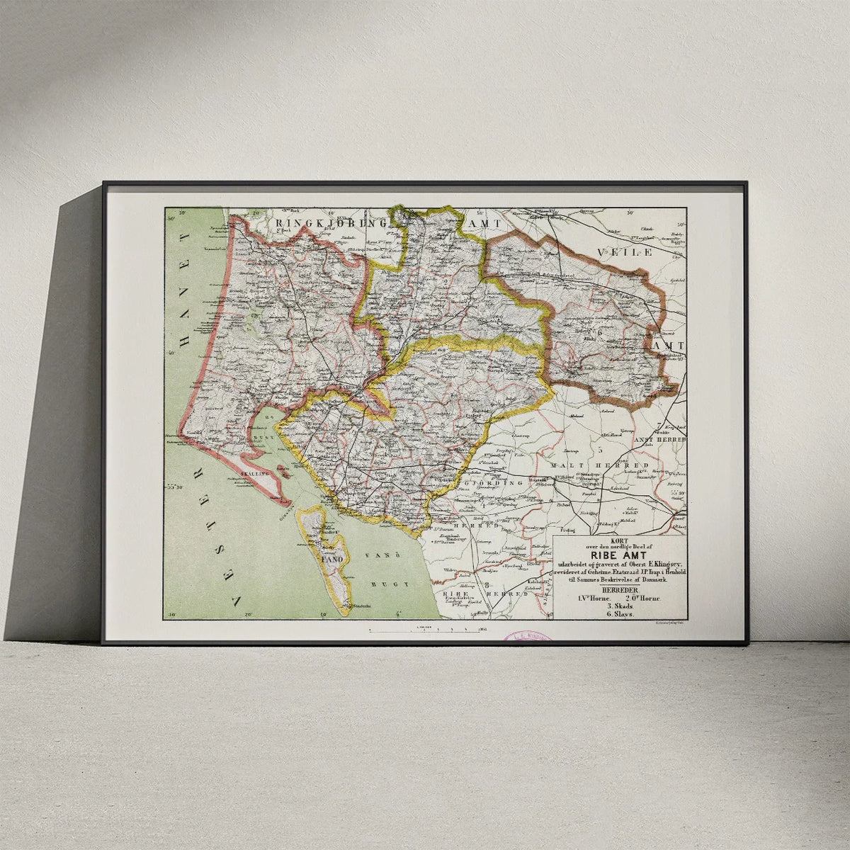 Ribe Amt Nord 1873 - Kort – billede 3