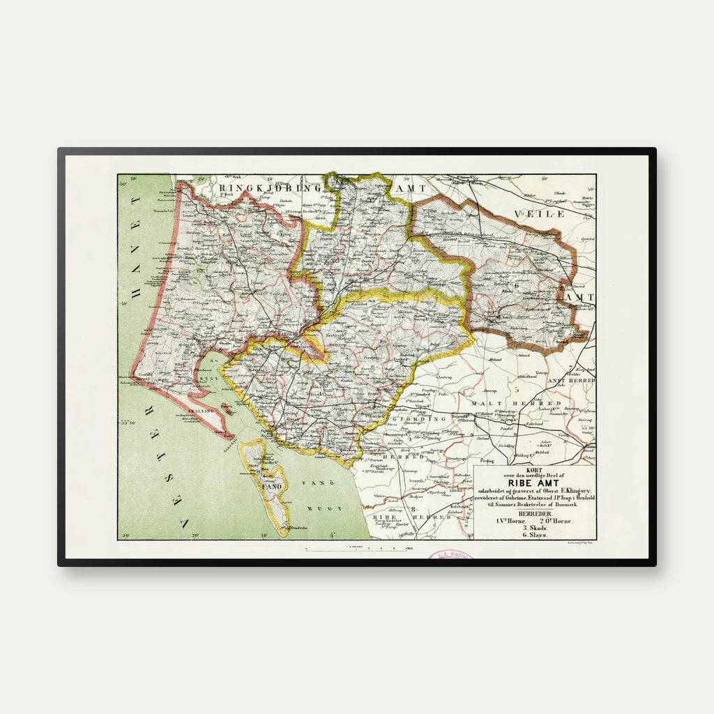 Ribe Amt Nord 1873 - Kort – billede 1
