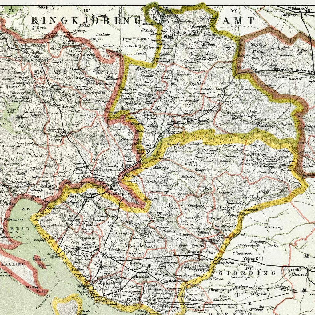 Ribe Amt Nord 1873 - Kort – billede 4