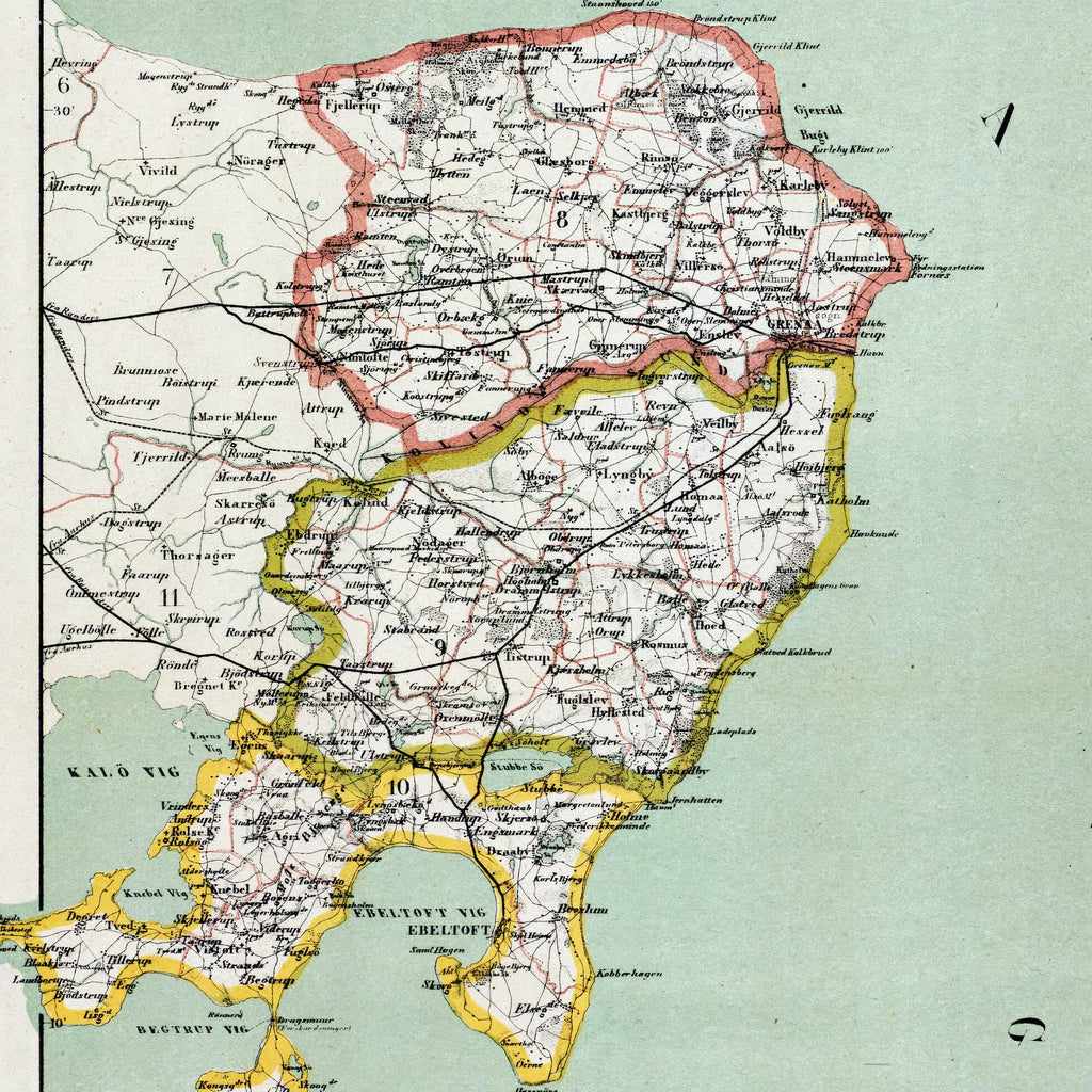 Randers Amt Øst 1873 - Kort – billede 4
