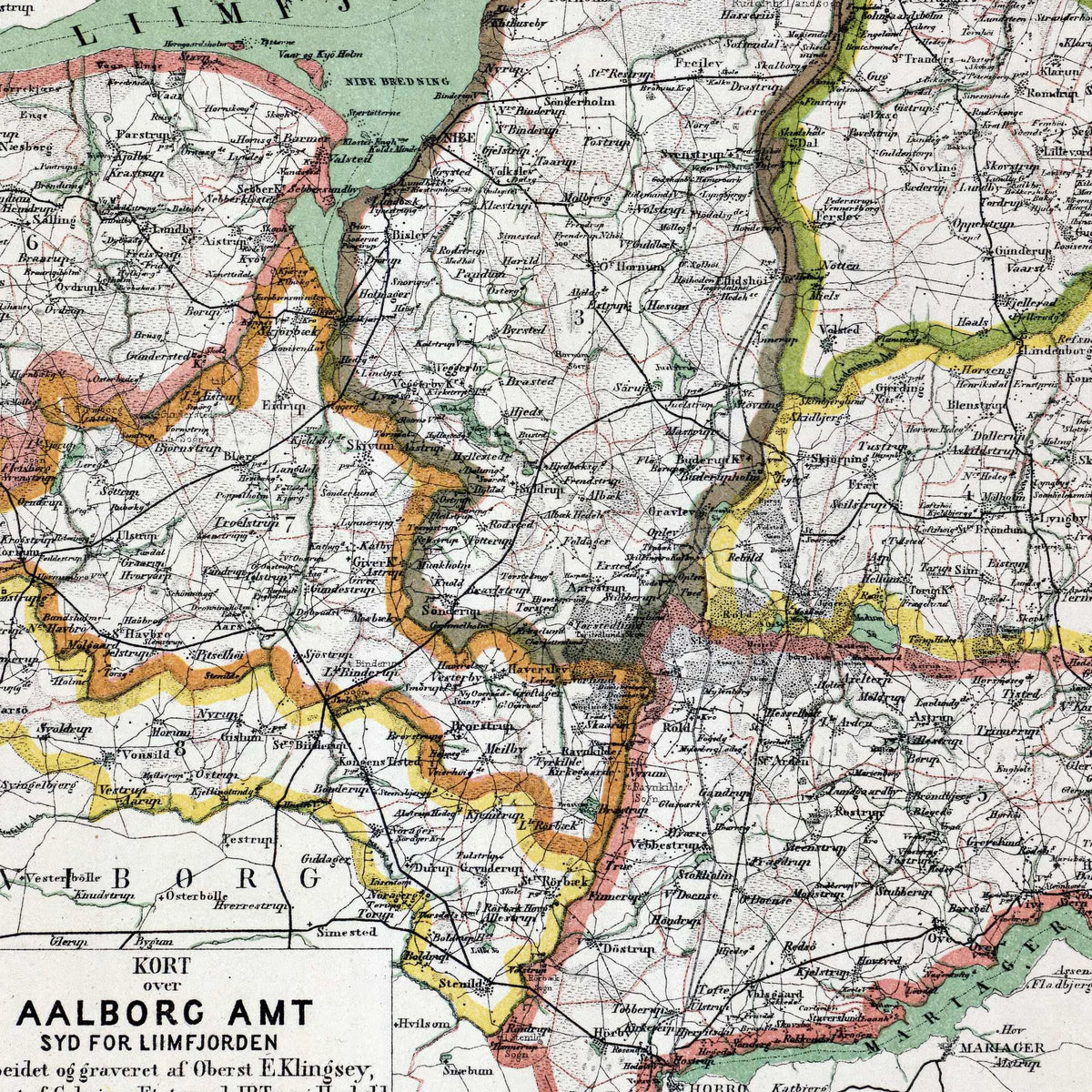 Aalborg Amt Syd 1873 - Kort – billede 4
