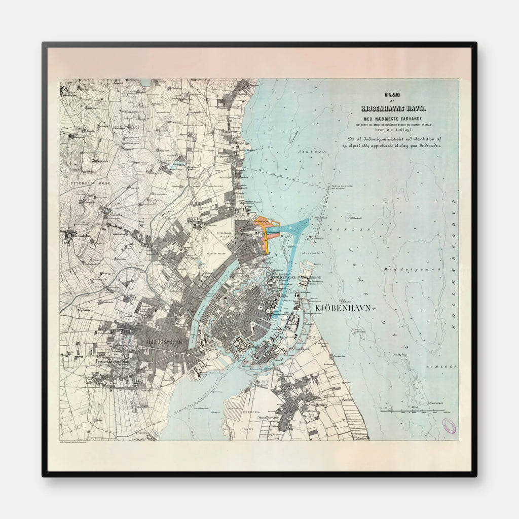 Københavns Havn 1884 - Kort – billede 1