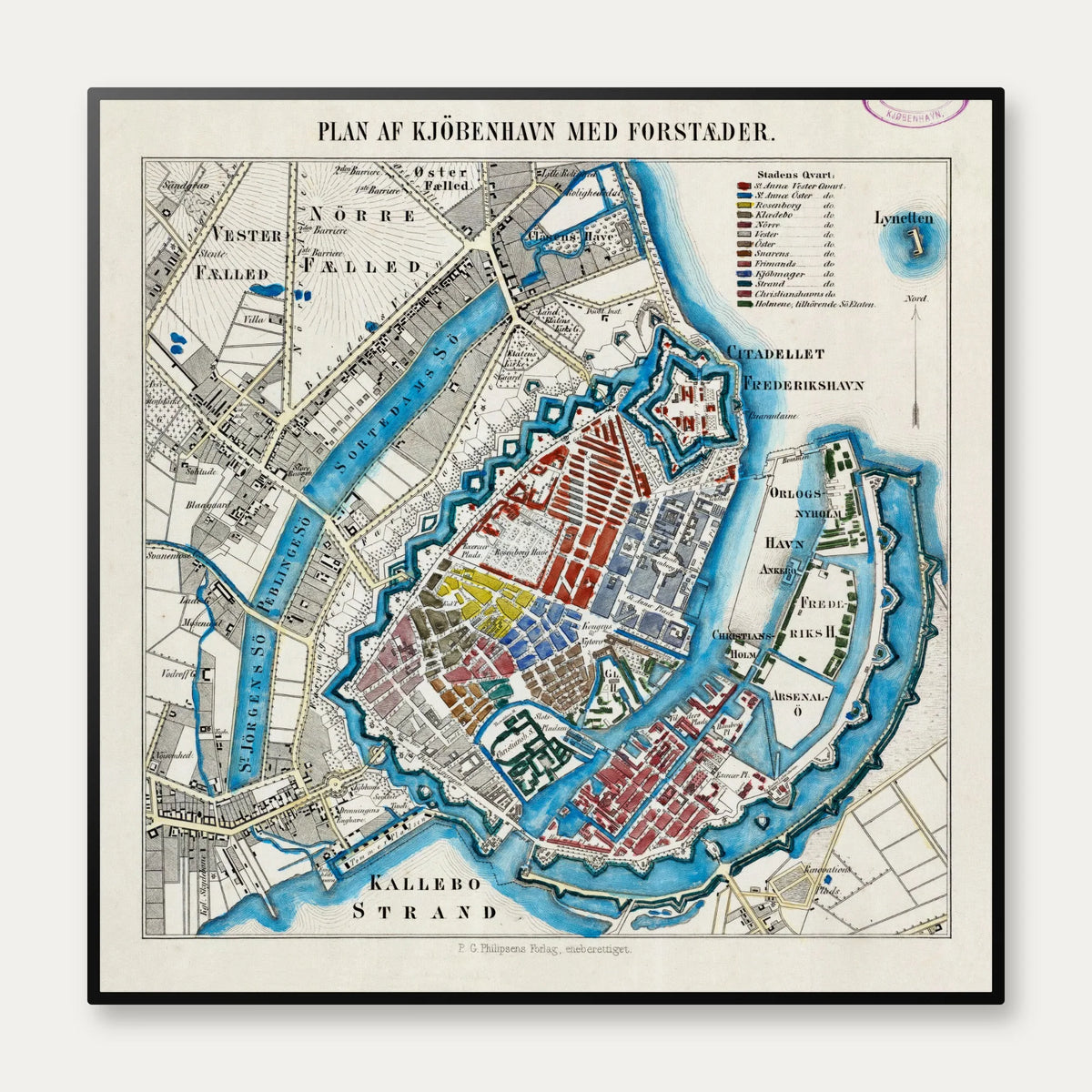 København med forstæder 1846 - Kort – billede 1