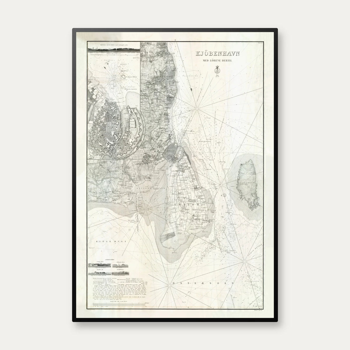 Københavns Havn 1840 - Søkort – billede 1