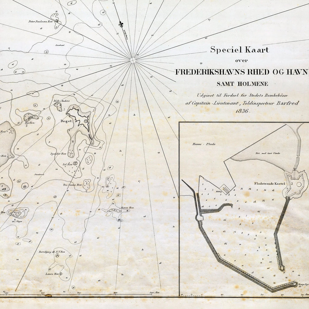 Frederikshavn Havn og Rev 1836 - Kort – billede 4