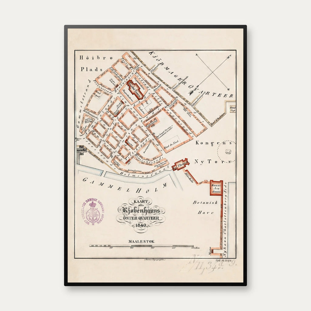København Østerkvarter 1840 - Bykort – billede 1