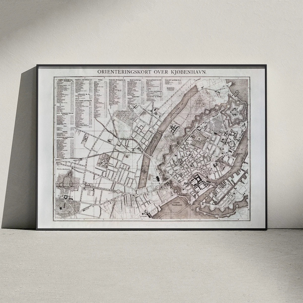 København Orienteringskort 1872 – billede 3
