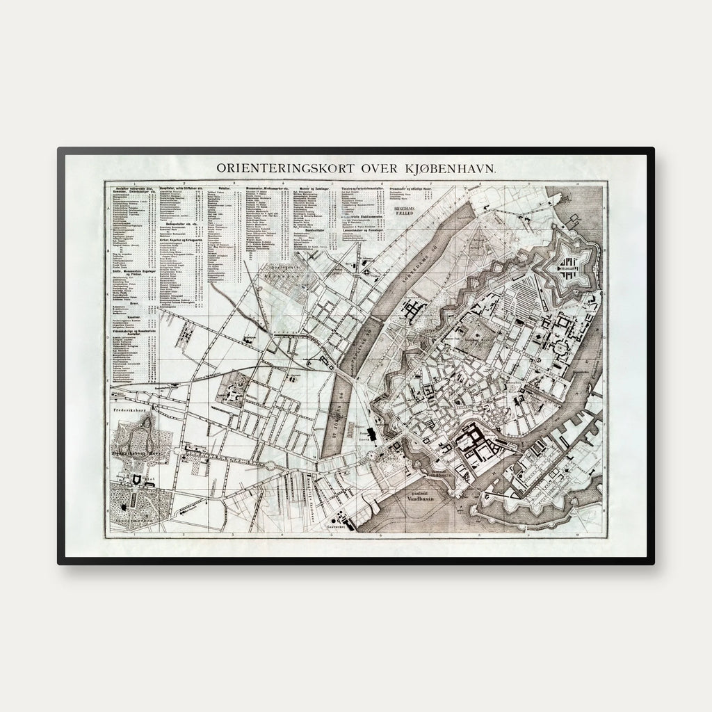 København Orienteringskort 1872 – billede 1