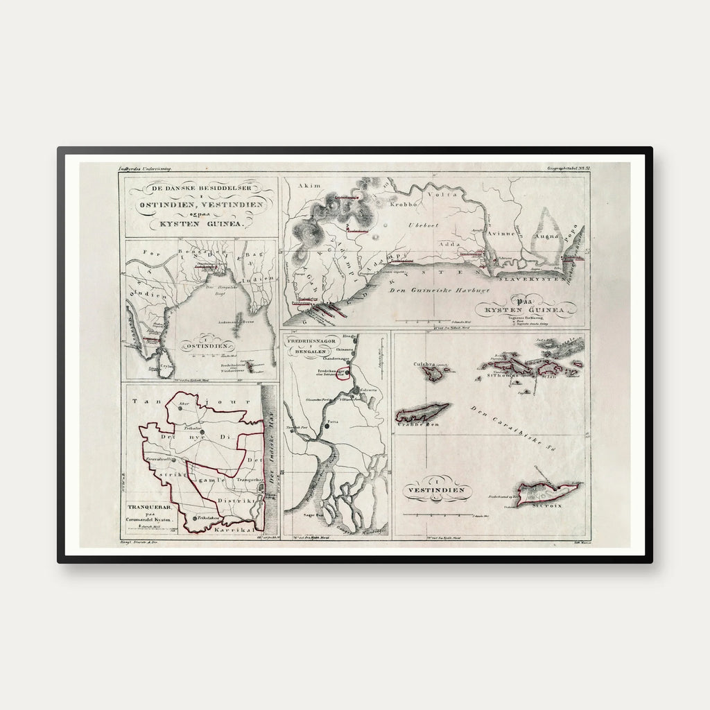 Danske kolonier 1825 - Ostindien, Vestindien & Guldkysten – billede 1