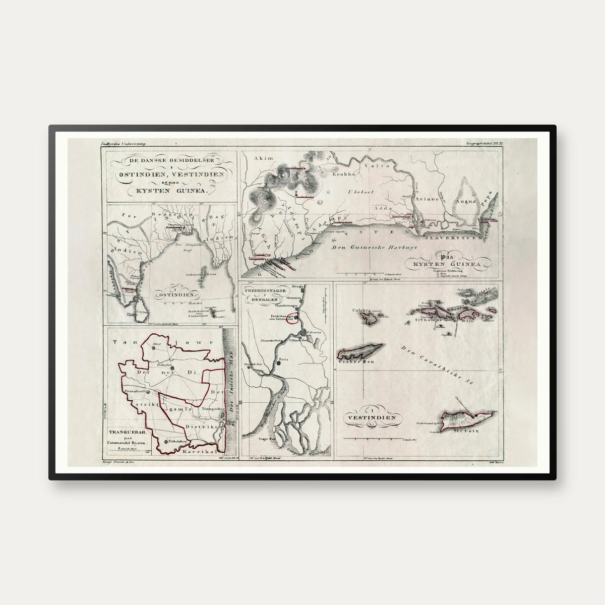 Danske kolonier 1825 - Ostindien, Vestindien & Guldkysten – billede 1