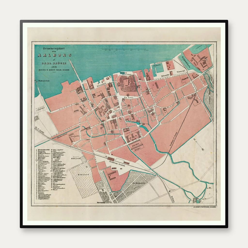 Aalborg Bykort 1876 - Kort – billede 1