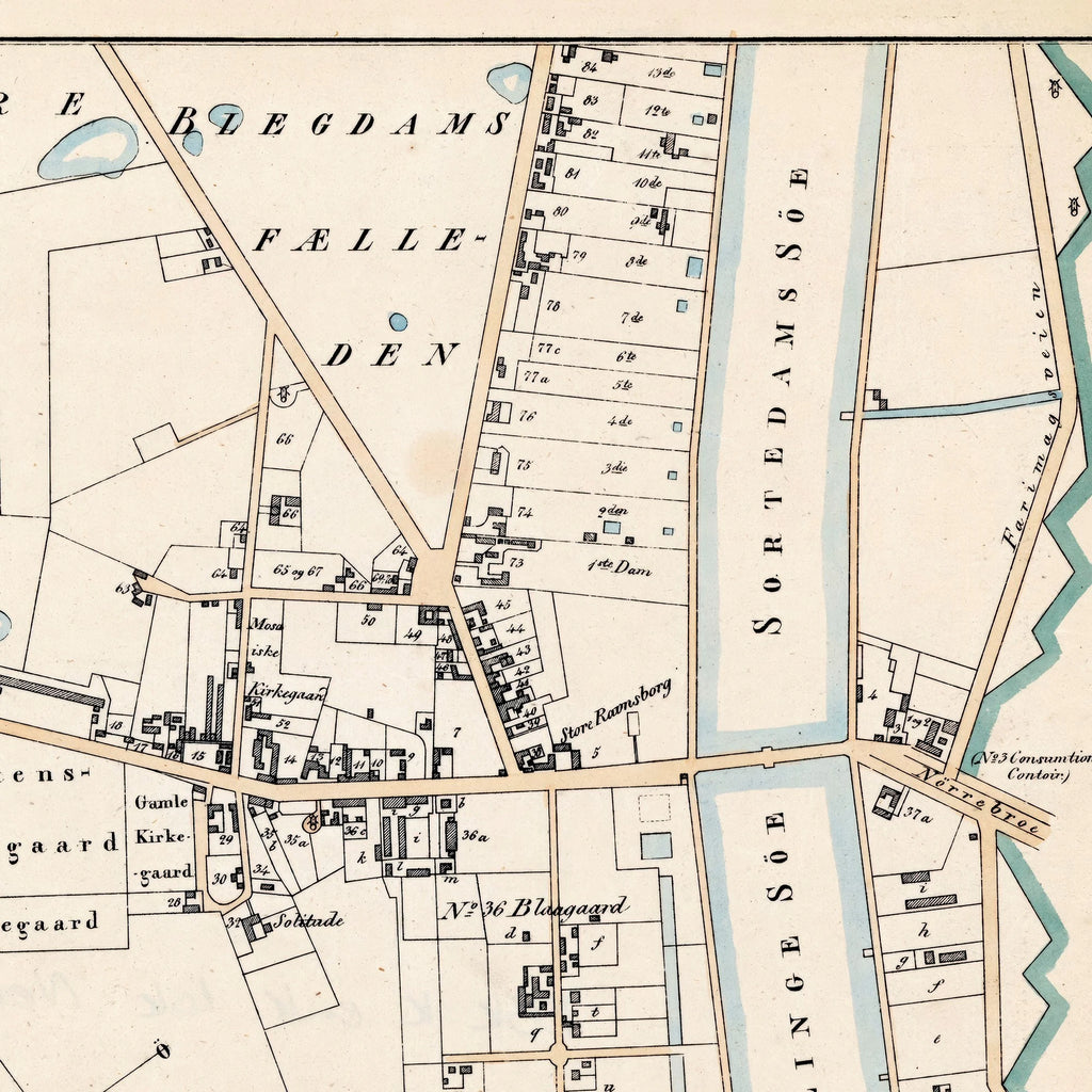 Nørrebro 1841 - Historisk Bykort – billede 4