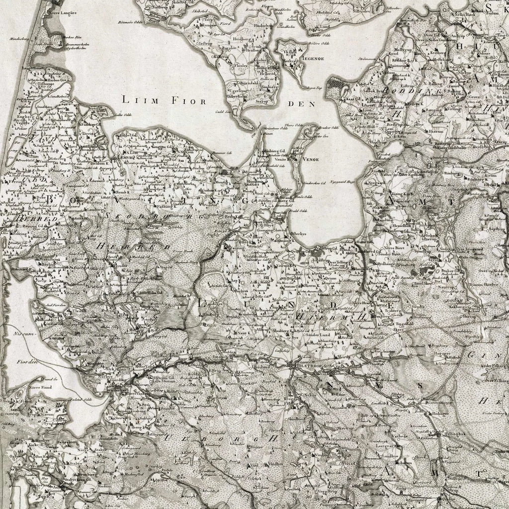 Skivehus, Bøvling og Lundenæs ca. 1800 - Historisk Kort – billede 4