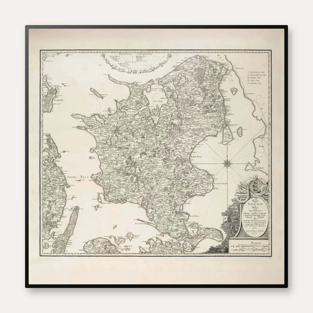 Sjælland og Møn 1777 - Videnskabernes Selskab – billede 1