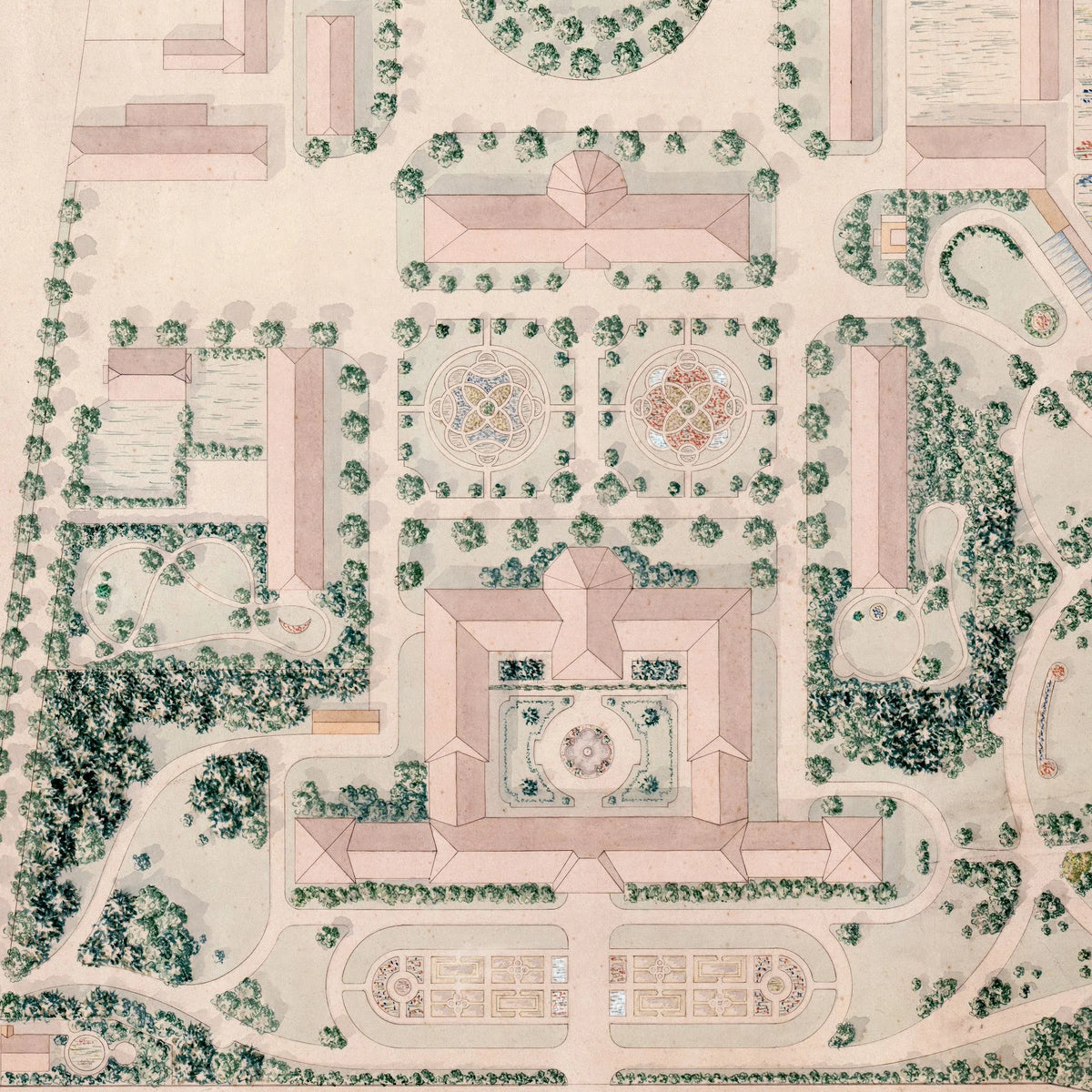 Landbohøjskolens have, Frederiksberg 1899 - Plantegning – billede 4