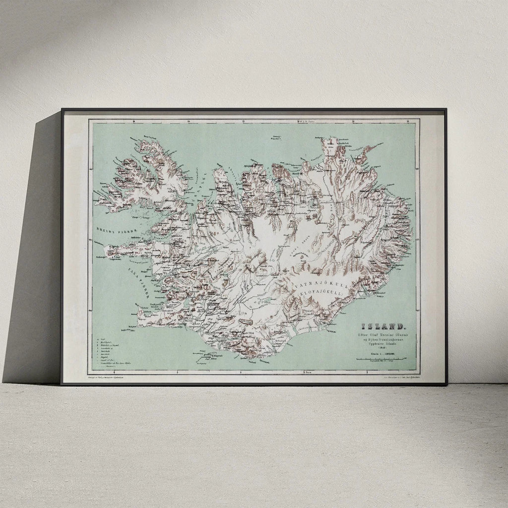 Island 1849 - Topografisk kort – billede 2