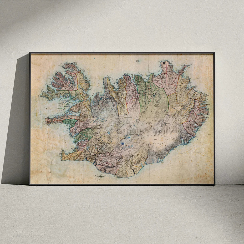 Island 1849 - Administrativ inddeling og topografi – billede 2