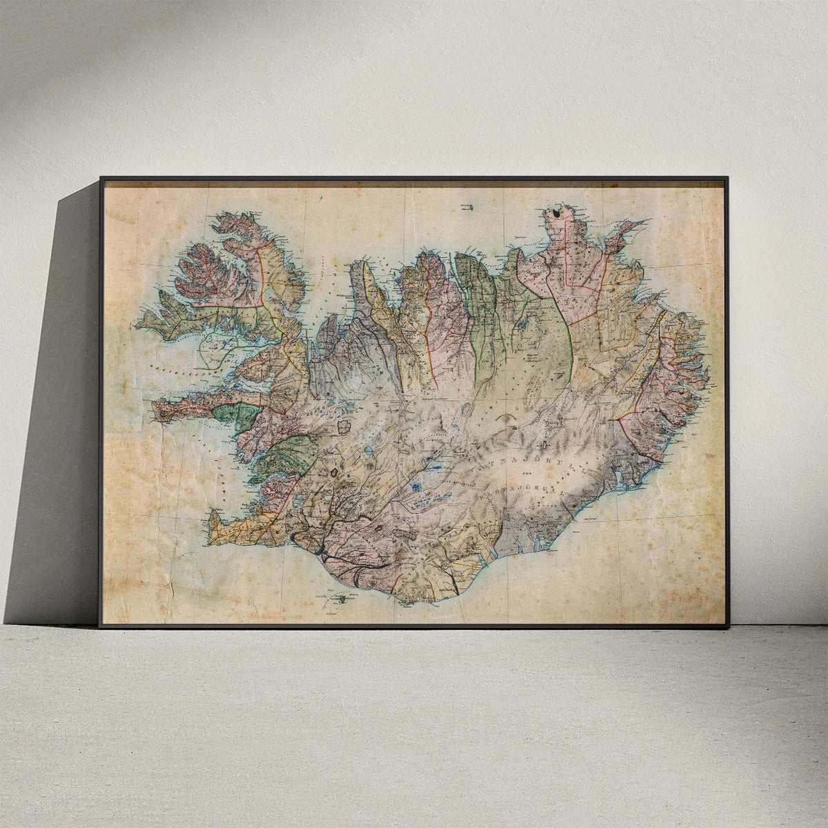 Island 1849 - Administrativ inddeling og topografi – billede 2