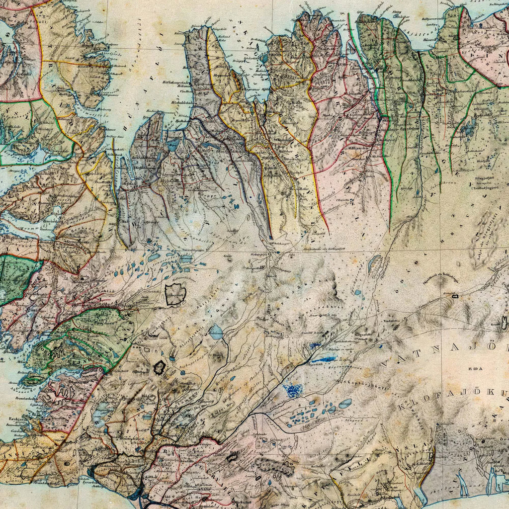 Island 1849 - Administrativ inddeling og topografi – billede 3