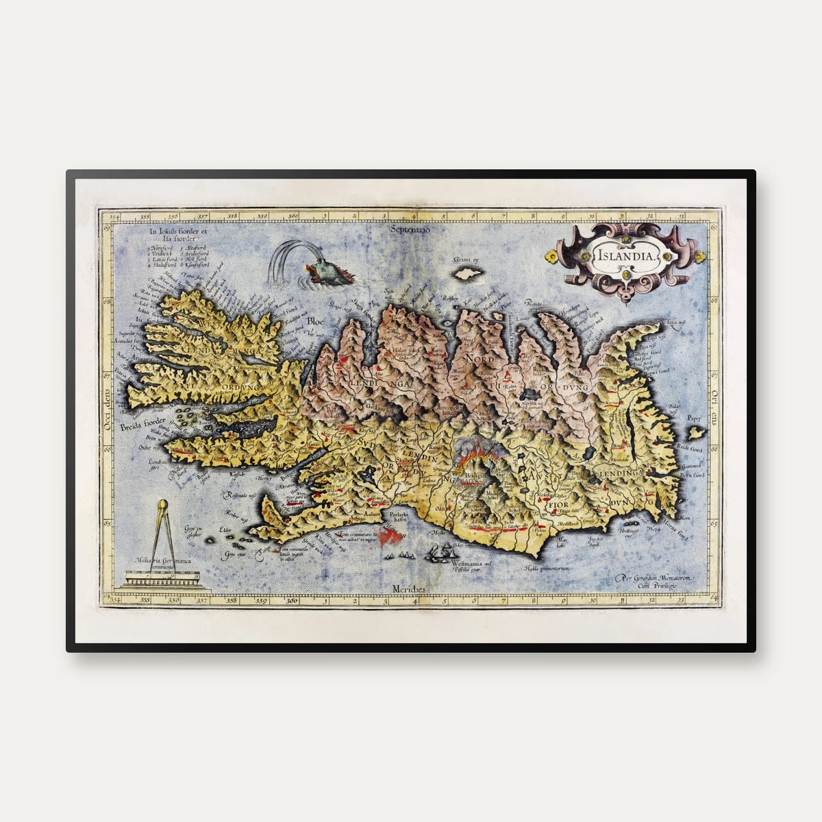 Island 1595 - Gerard Mercator – billede 1