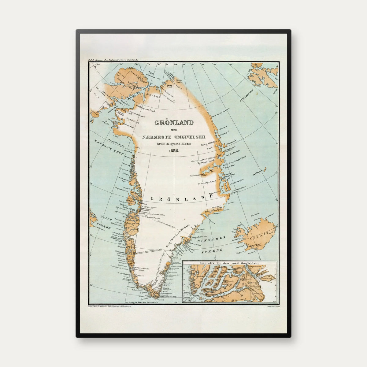 Grønland 1888 - Ameralik-Fjorden – billede 1