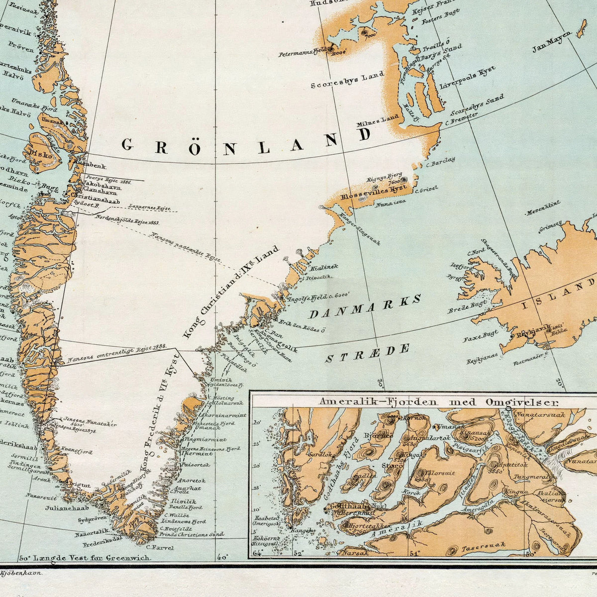 Grønland 1888 - Ameralik-Fjorden – billede 4