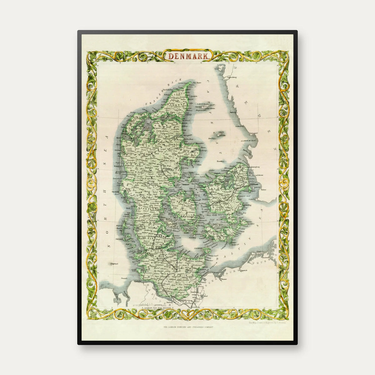 Danmark 1855-1860 - Kort & plakat – billede 1