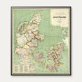 Kongeriget Danmark 1887 - 60×68 cm – billede 1