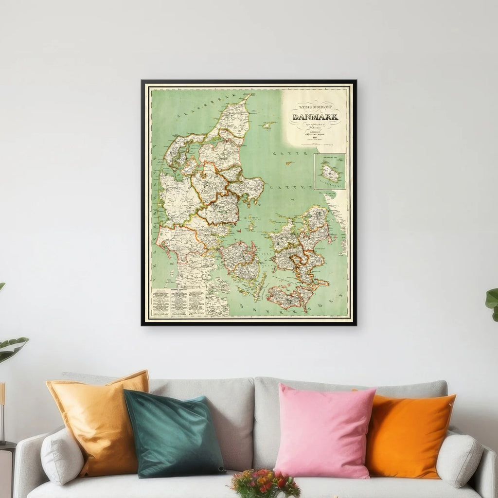 Kongeriget Danmark 1887 - 60×68 cm – billede 3