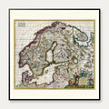 Skandinavien 1680 - Kort og Plakat – billede 1