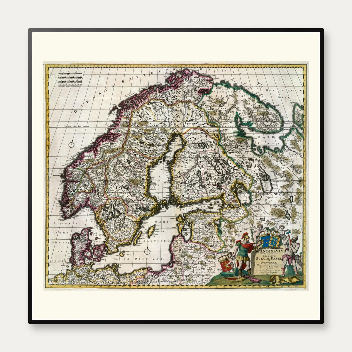 Skandinavien 1680 - Kort og Plakat – billede 1