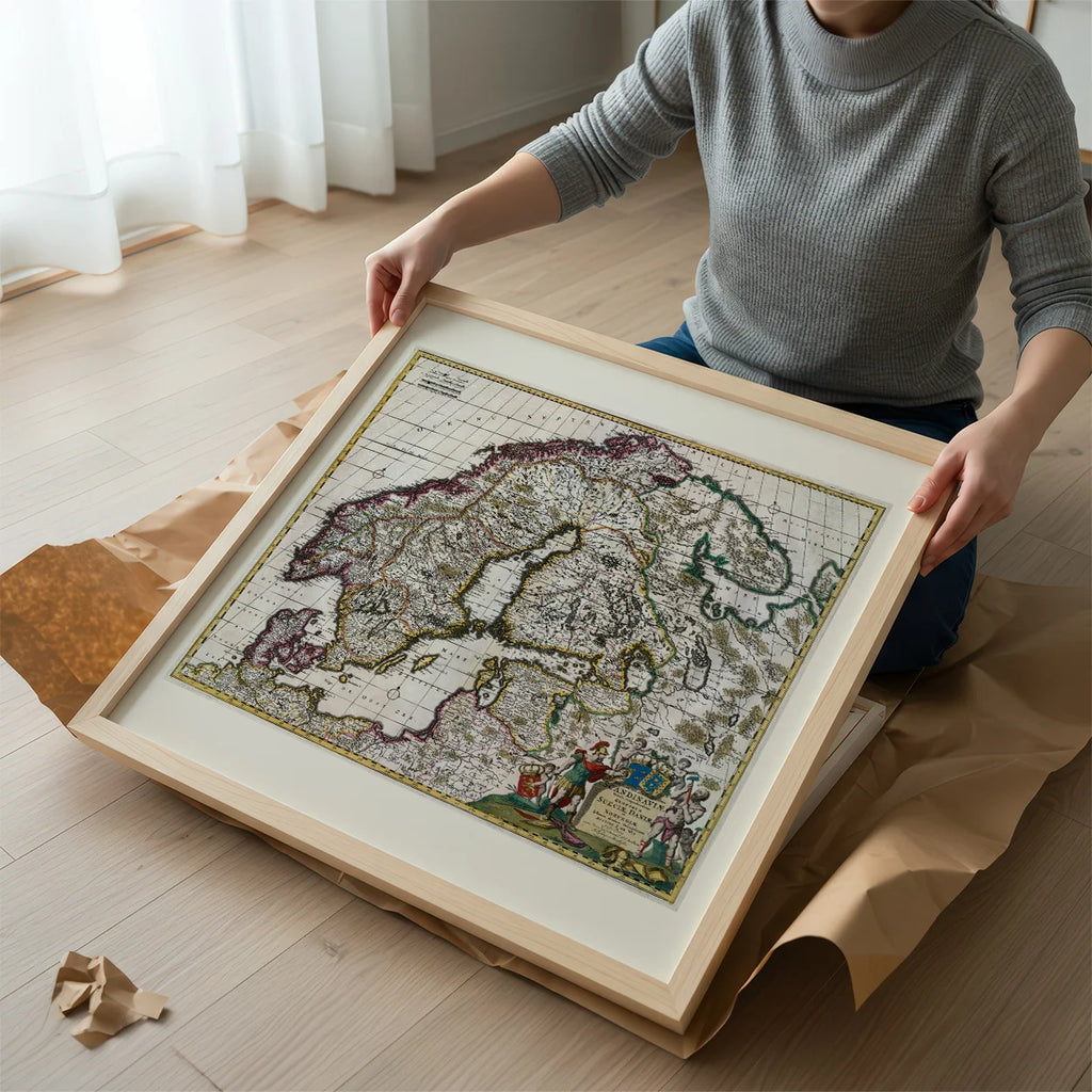 Skandinavien 1680 - Kort og Plakat – billede 2