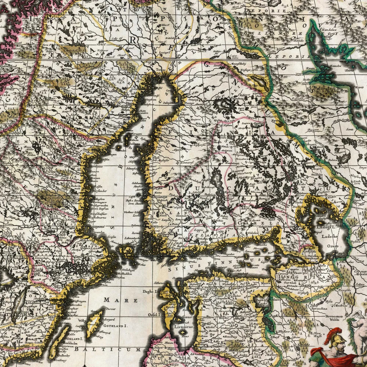 Skandinavien 1680 - Kort og Plakat – billede 4