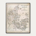 Medicinalkort over Danmark 1873 - 55×68 cm – billede 1