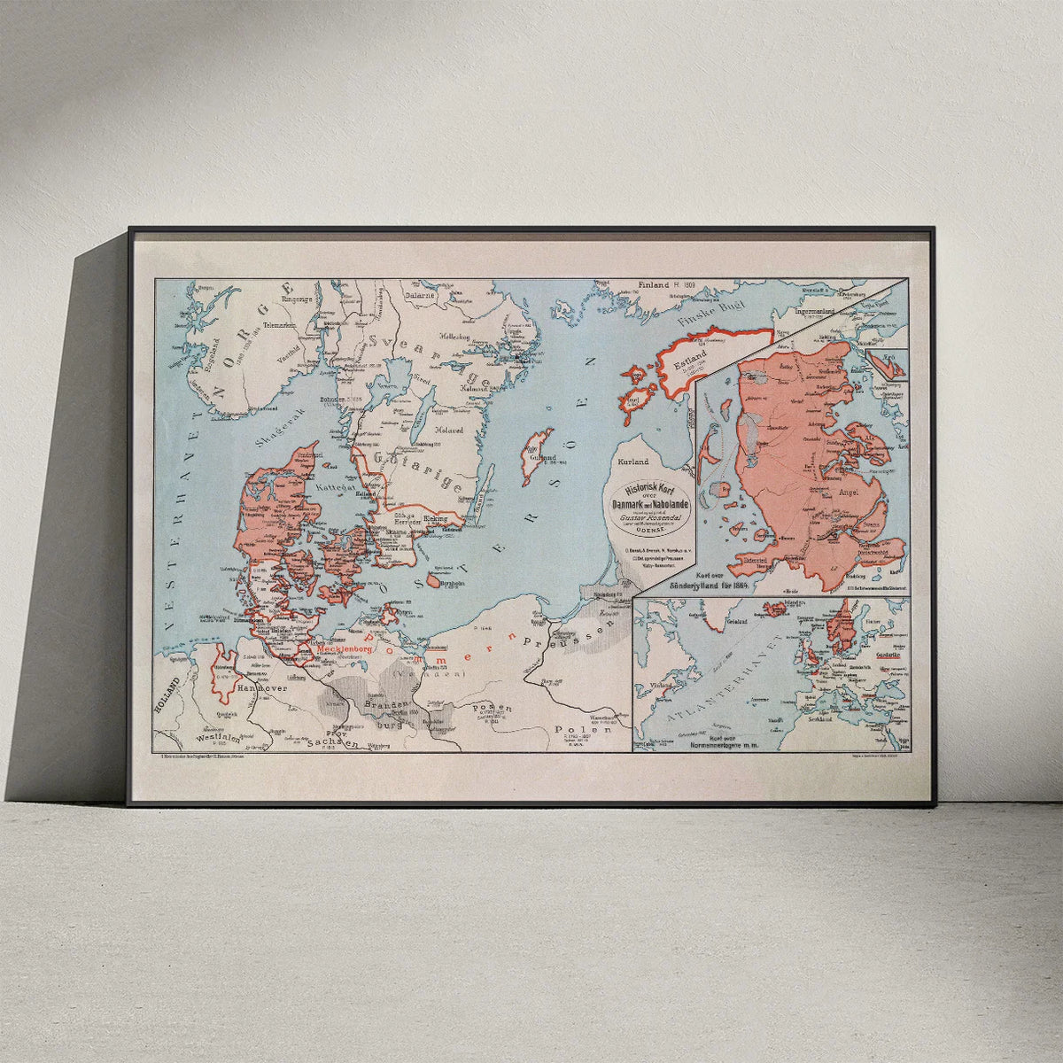 Danmark & naboerne 1898 - Kort og plakat – billede 2