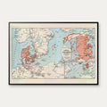 Danmark & naboerne 1898 - Kort og plakat – billede 1