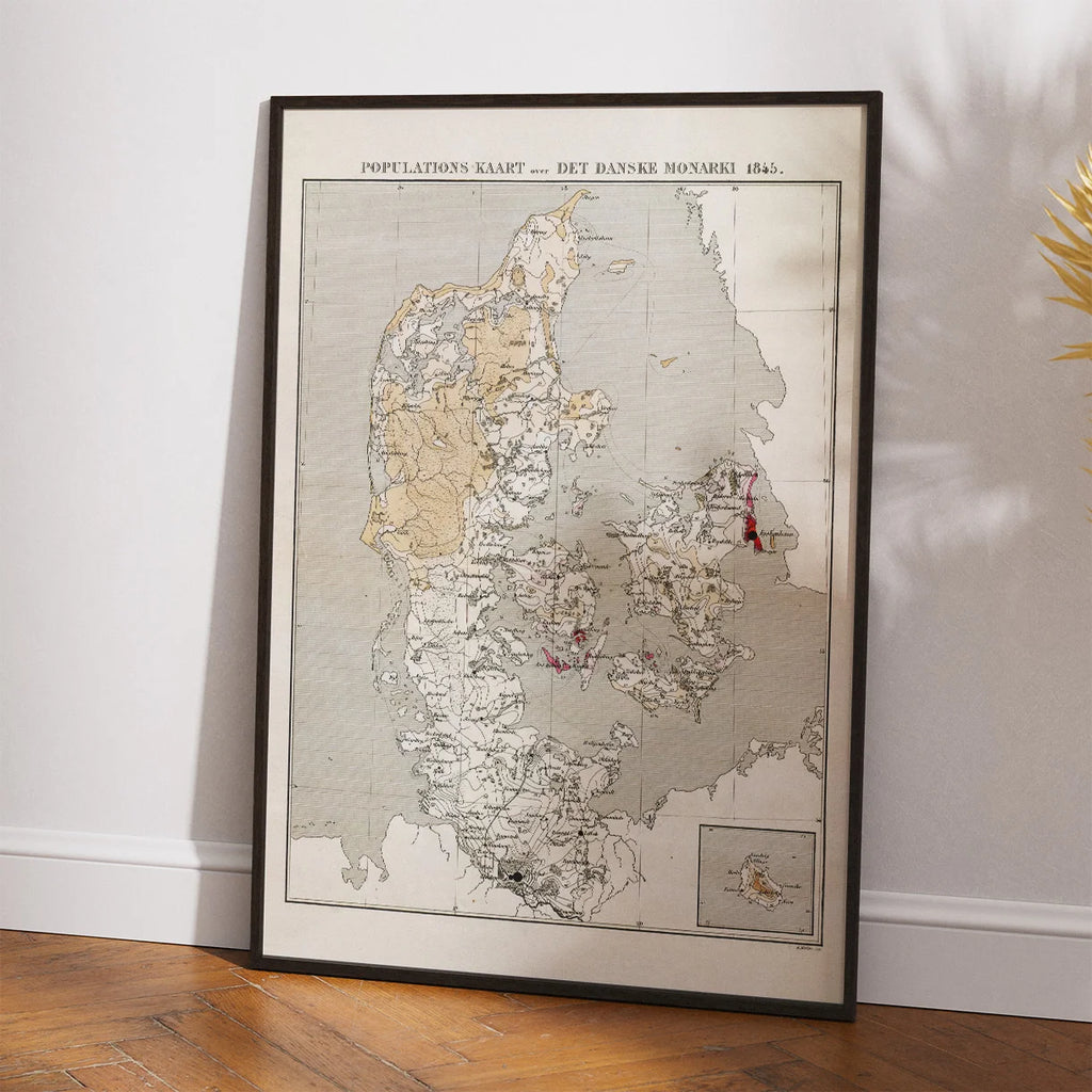 Det danske Monarki 1845 - Demografikort – billede 2