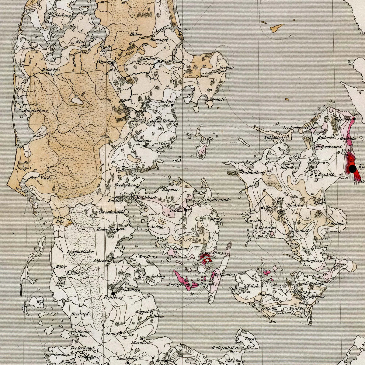 Det danske Monarki 1845 - Demografikort – billede 4
