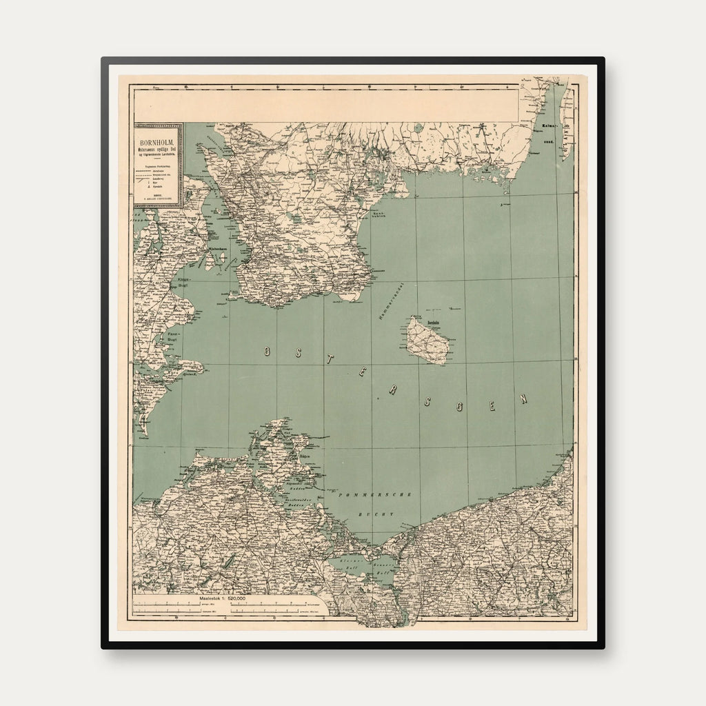 Bornholm og Østersøen 1898 - 55×65 cm – billede 1